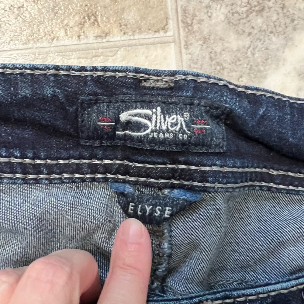 Women’s silver jeans Elyse mid straight 12/32 - Picture 6 of 8